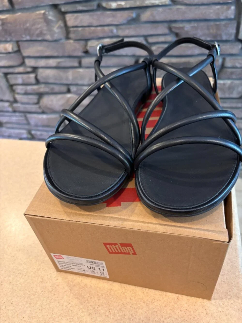 NWT FitFlop Gracie Leather Strappy Back-Strap Sandals